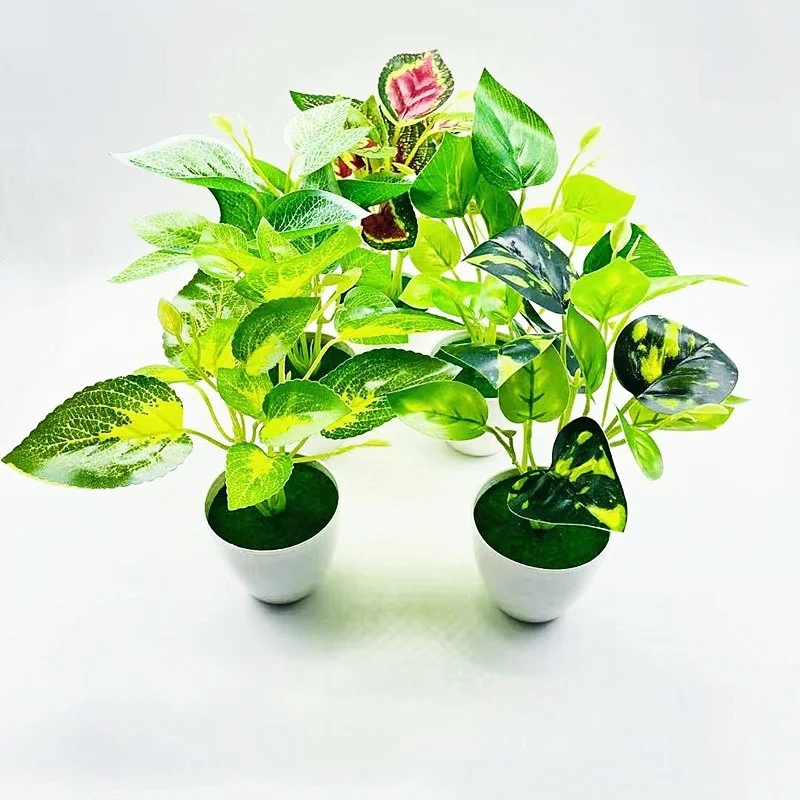 

Artificial Green Plants, greenLuo Perilla Leaf Potted Plants,22cm High, Home Decoration, Desktop ornaments,Garden Bonsaidress up