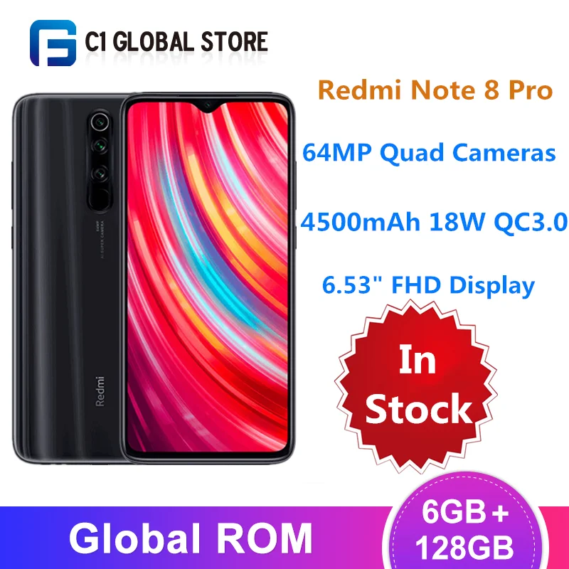 Глобальная прошивка Xiaomi Redmi Note 8 Pro 6 ГБ 128 Гб Смартфон Helio G90T Octa Core 64 мегапиксельная
