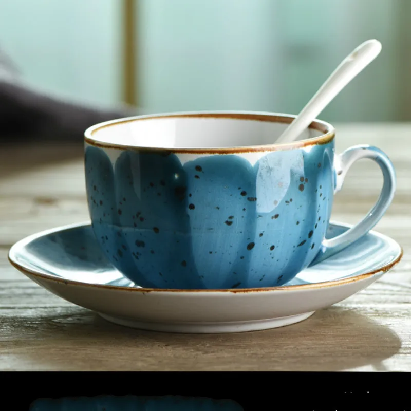 Европейский керамический набор кофейных чашек ручной работы керамические чашки