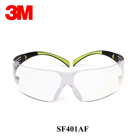 Защитные очки 3M SF401AF, подлинные защитные очки 3M, противотуманные прозрачные защитные очки серии SF400 с защитой от УФ-лучей