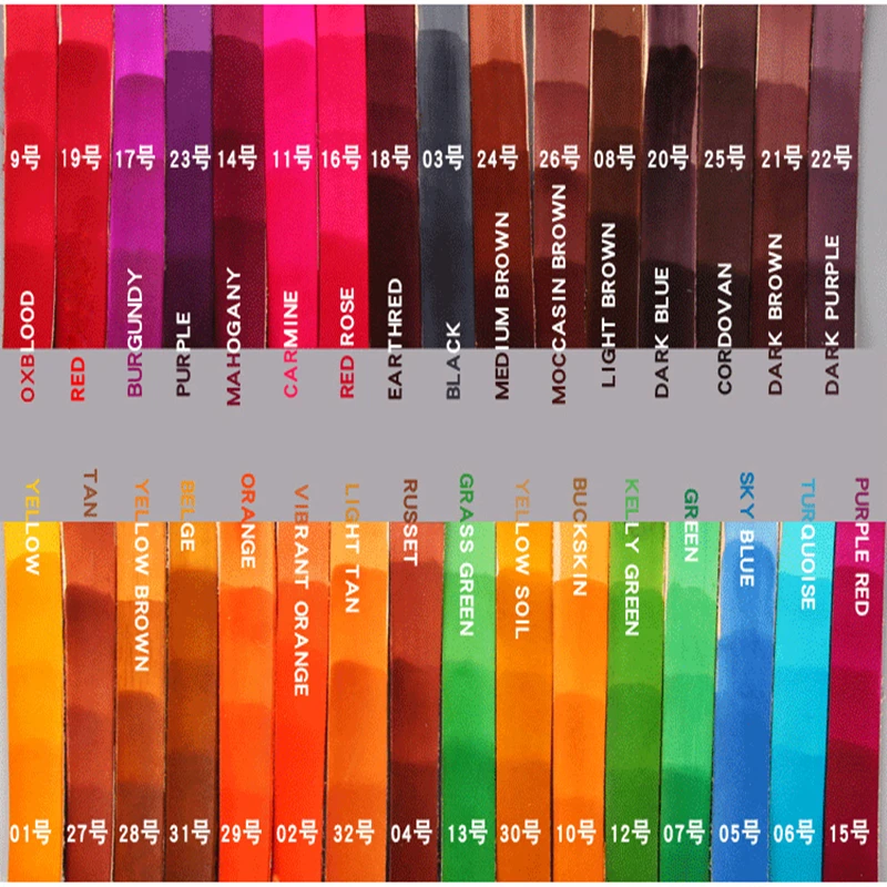Tinte de Alcohol para cuero, agente colorante de piel de vaca hecho a mano, artesanal, 30ml/botella-1