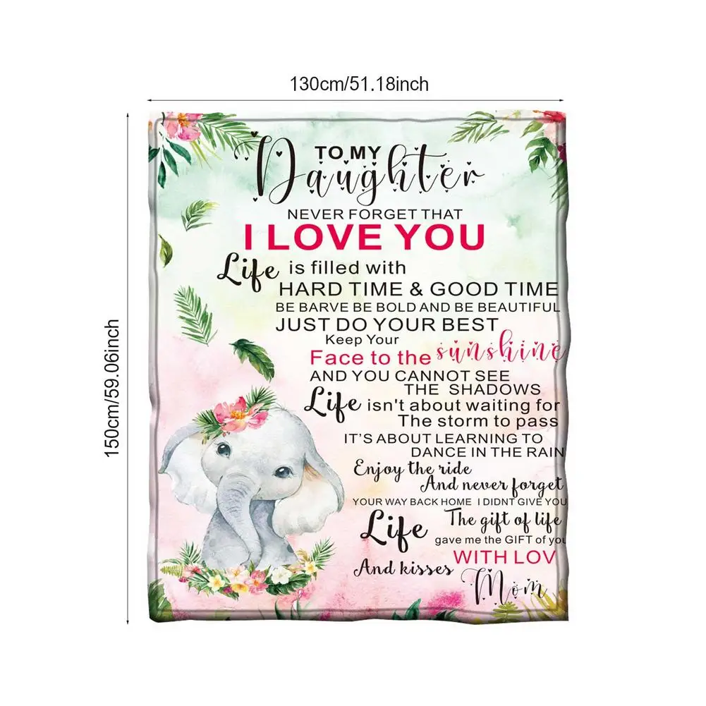 Фланелевое Одеяло для моей дочери одеяло-конверт с 3D цифровой печатью и надписью