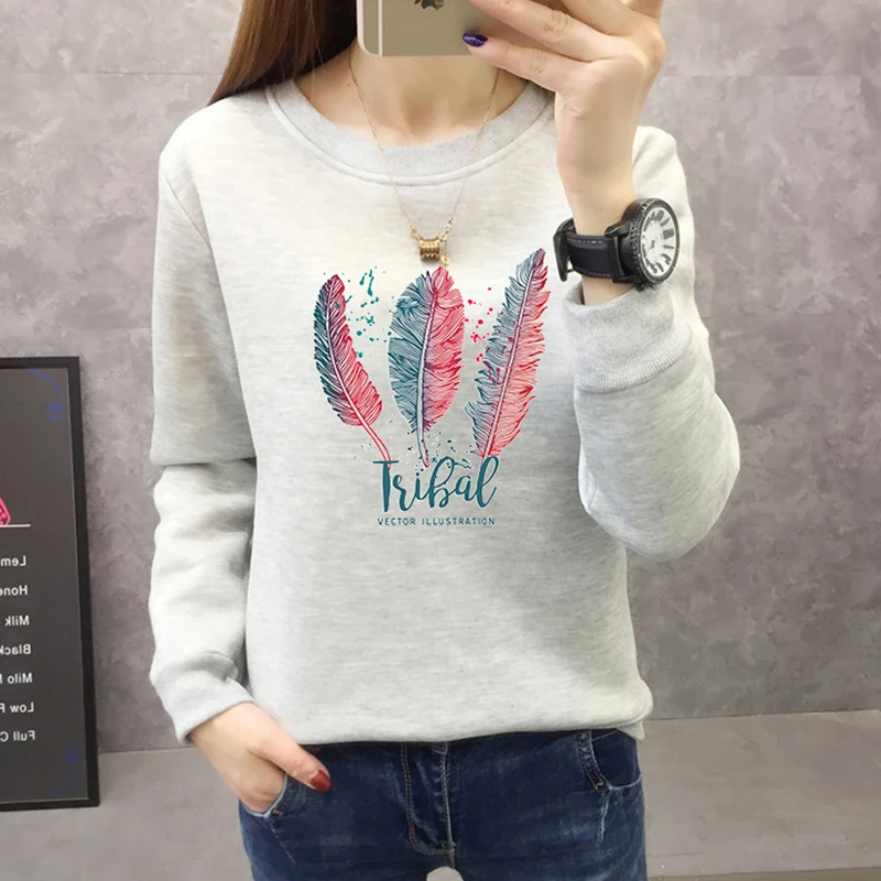 Новинка 2019 женские осенние бархатные толстовки модная женская одежда с принтом в