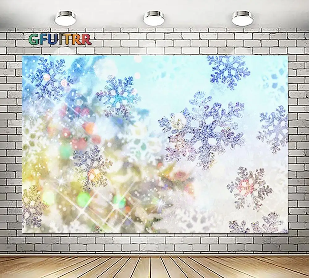 GFUITRR Снежинка фотография Фон Рождество День рождения фото фон зима Страна Чудес