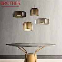 brother nordic simple pendant light contemporary led lamps fixtures for home dining room decoration