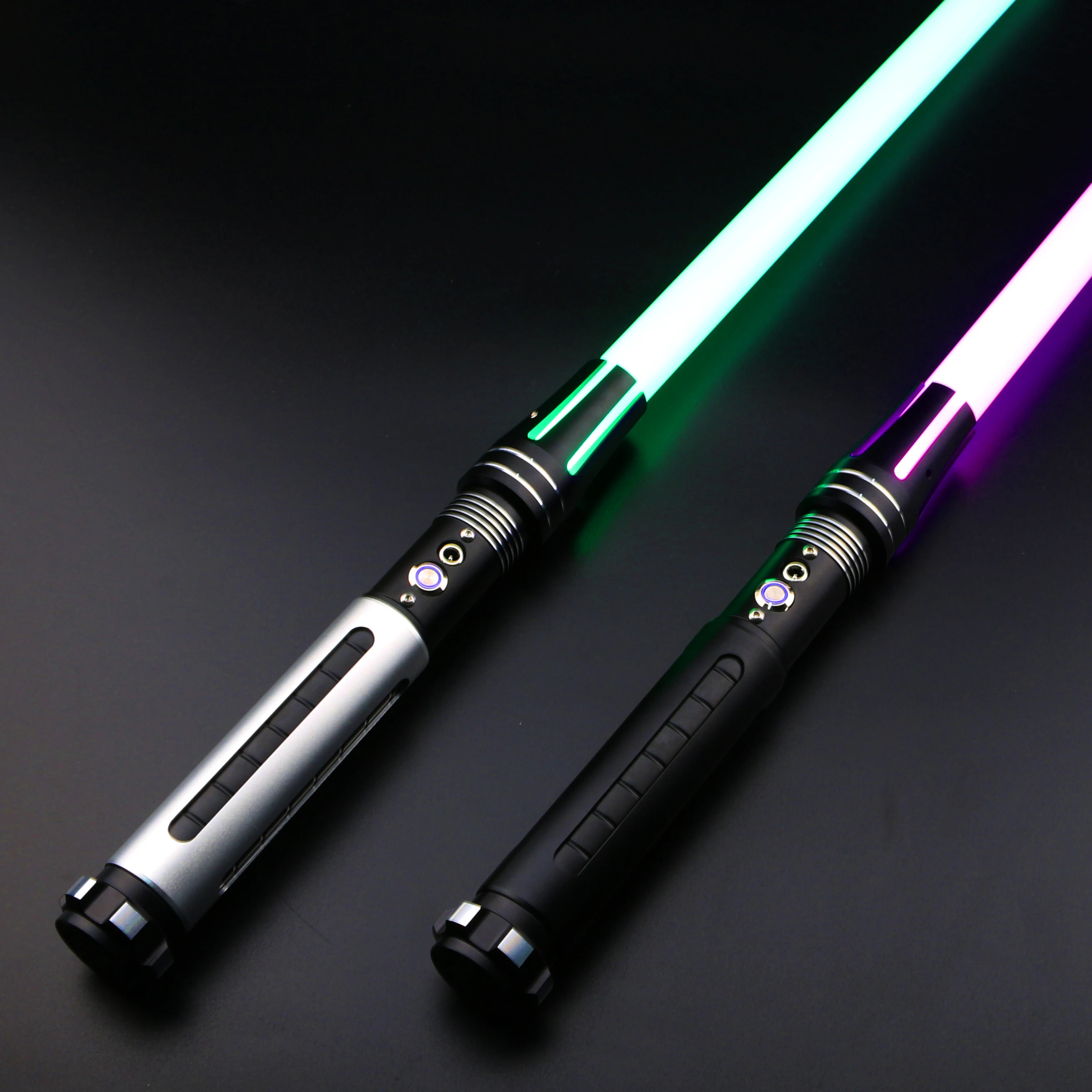 

TXQSABER TS019 Baselit Smooth Swing Lighsaber Dueling Saber with 1 Inch Heavy Blade, Blaster Lock up Waving Sound Color Change