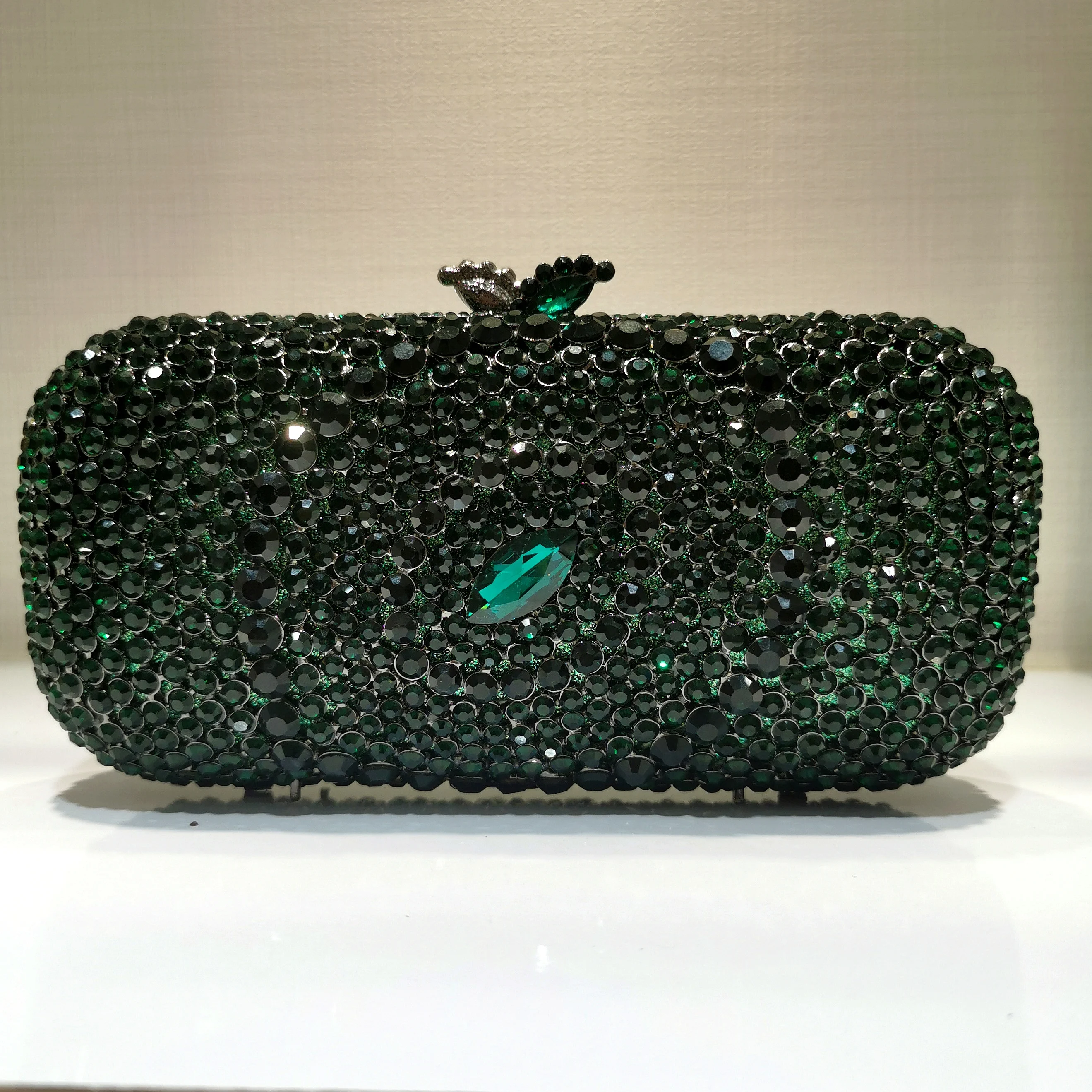 

XIYUAN Women Eye Shape Crystal Evening Bags Hand-Made Diamond Minaudiere Wedding Handbag Bridal Party Clutch Purses Shoulder Bag