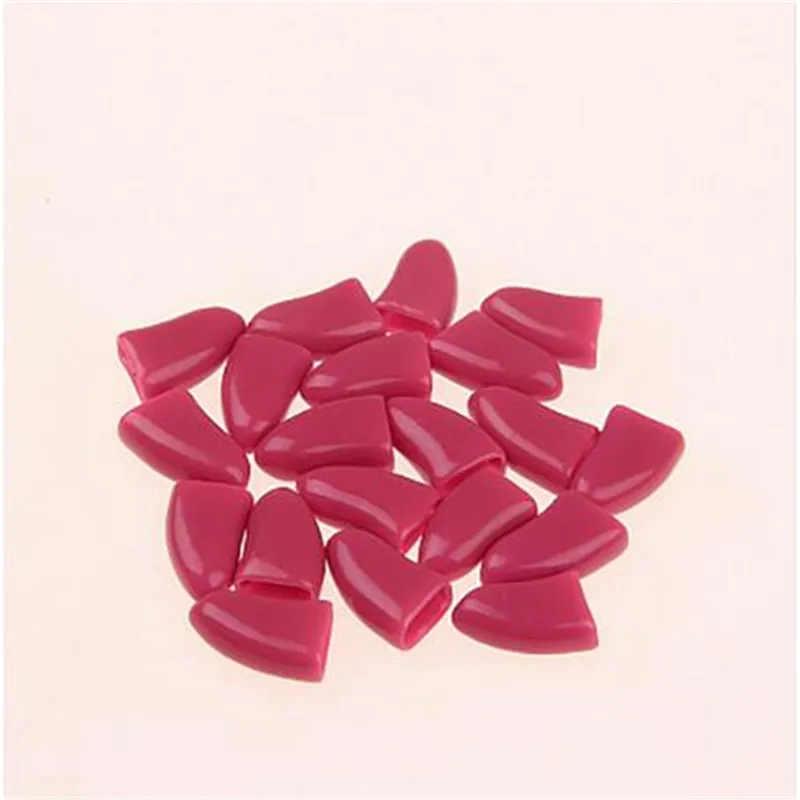 Purple Новые Красочные 20 шт кошки собаки колпачки для лап защитный гвоздь колпачок для когтей+ клей мягкий резиновый ПЭТ покрытие для ногтей принадлежности для собак чихуахуа - Цвет: Purple