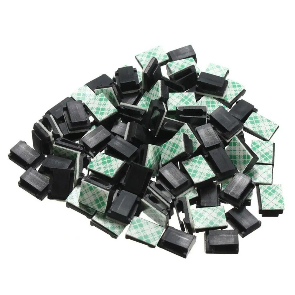 

50PCS little Cable Clamp Plastic Clips Black Fasteners Cable Mounting Fix Hardware Durable Useful High Quality