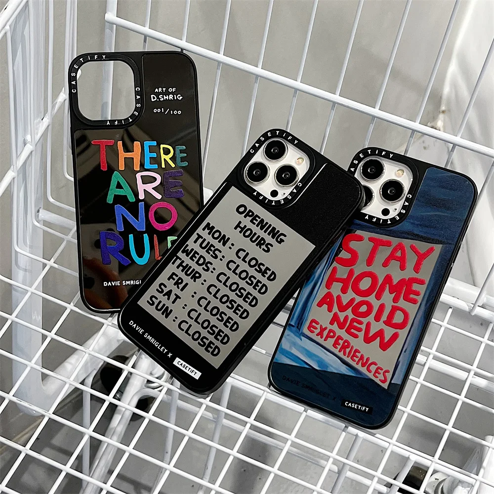 

Hot INS Korea Popular Bold English letter Makeup Mirror Soft Phone Case For iPhone 13 12 11 Pro Max XR XS X 7 8 Plus SE Cover