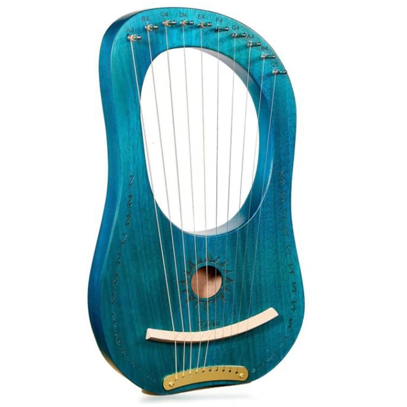 

ZANi Lyre Harp 10 металлическая струна Древняя Греция стиль Lyra Harp с ключом для настройки для взрослых детей и начинающих, любителей музыки и т. д.