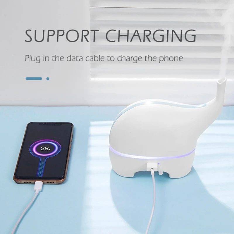 USB Смешной слон ультразвуковой эфирное масло D Iffuser цветной Светодиодный