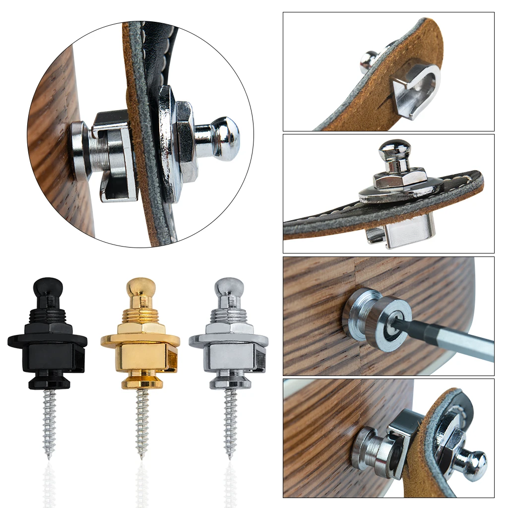 naomi 2 teilesatz elektrische gitarre bass pins strap taste strap lock quick release runde kopf gitarre strap locks einfach zu installieren free glob