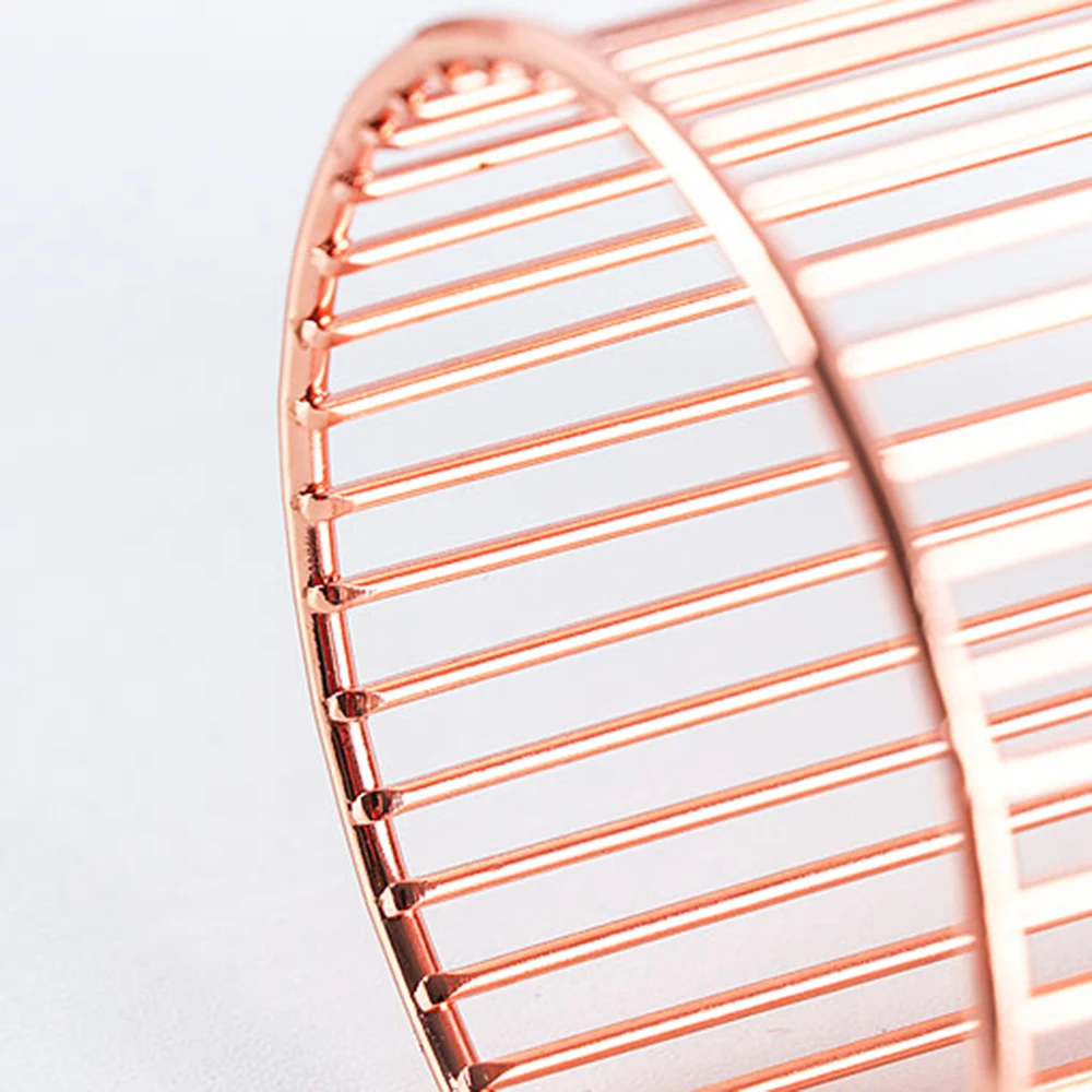 

Simple Round Wrought Iron Round Storage Tube Pen Holder Makeup Brush Storage Bucket Multifunctional Organization Storage Basket