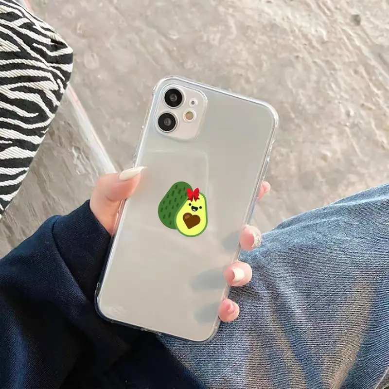 

avocado Phone Case Transparent for Clear iPhone case 11 12 mini pro XS MAX 8 7 6 6S Plus X 5S SE 2020 XR