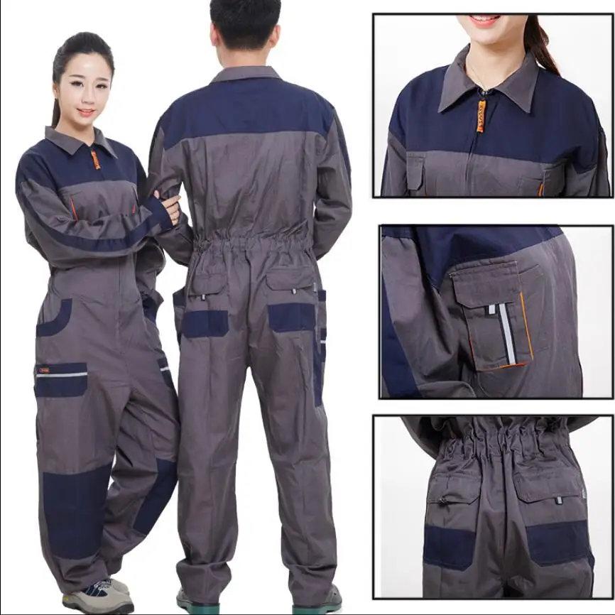 

S-5xl Coverall Overalls Men Uniform Auto Repair Machine Repair Dust Clothing Jumpsuit Plus Size Repairman Strap Working Trousers
