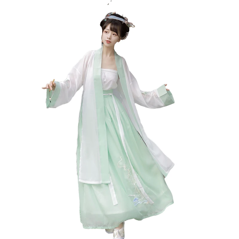

Chinese Style Oriental Traditional Hanfu Dress Song Dynasty Spring Autumn Women Retro Suit Princess Costumes Dance Fairy Dresses