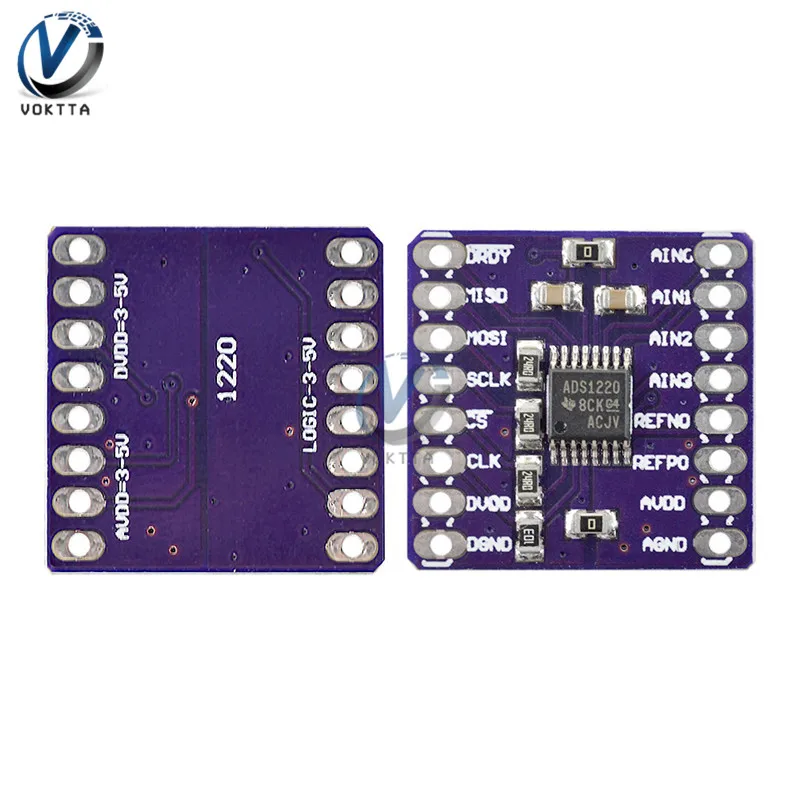 Новый 24-битный аналого-цифровой преобразователь ADS1220 ADC SPI с низкой мощностью