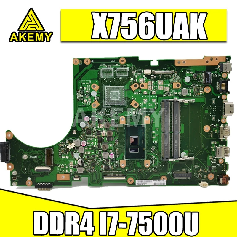 

for ASUS X756UAM X756UAK X756UA Mainboard Motherboard i7 CPU GMA GPU DDR4 90NB0A00-R00100