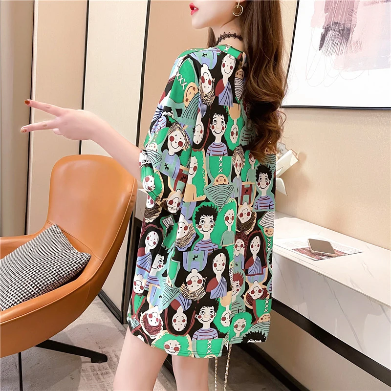

Women's Korean-Style Loose Mid-Length Short-Sleeved T-shirt for Spring and Summer 2021 New Top Ins Trendy Bottoming Shirt