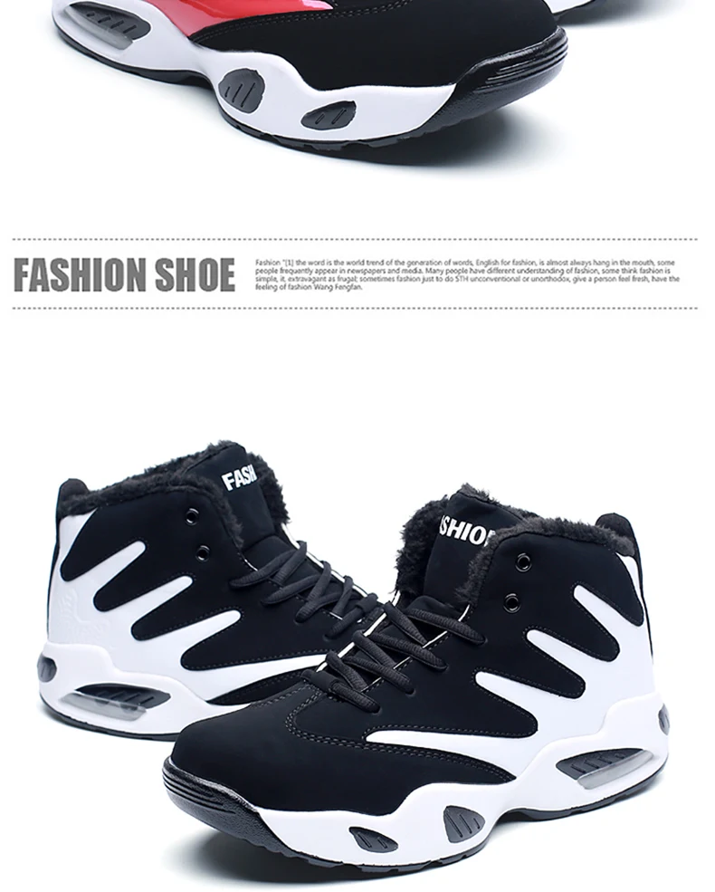 Shoes Men Sneakers Plush Warm Snow Boots Men Boots Fashion Hip Hop Shoes Men Sneakers Casual Shoes tenis masculino adulto AODLEE