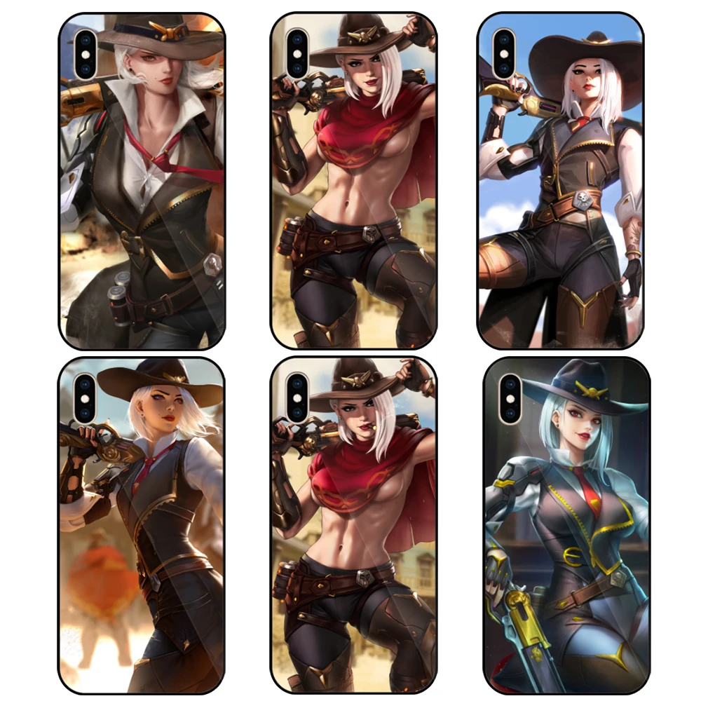 Чехол для телефона Overwatch Western cowboy Sexy girl gunner iPhone 11 Pro Max X XS XR XSMAX 7 8 6 Plus мягкий ТПУ