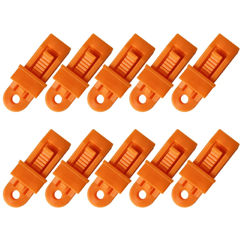

10pcs Tent Clip Outdoor Wind Rope Clamps Awning Clips Camping Tent Accessories