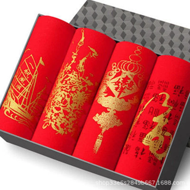 4pcs / Mens Underwear Shorts Boxer Shorts Mens Sexy Underwear High Quaity Men's Underwear Pure Cotton Breathabe Boxer Shorts