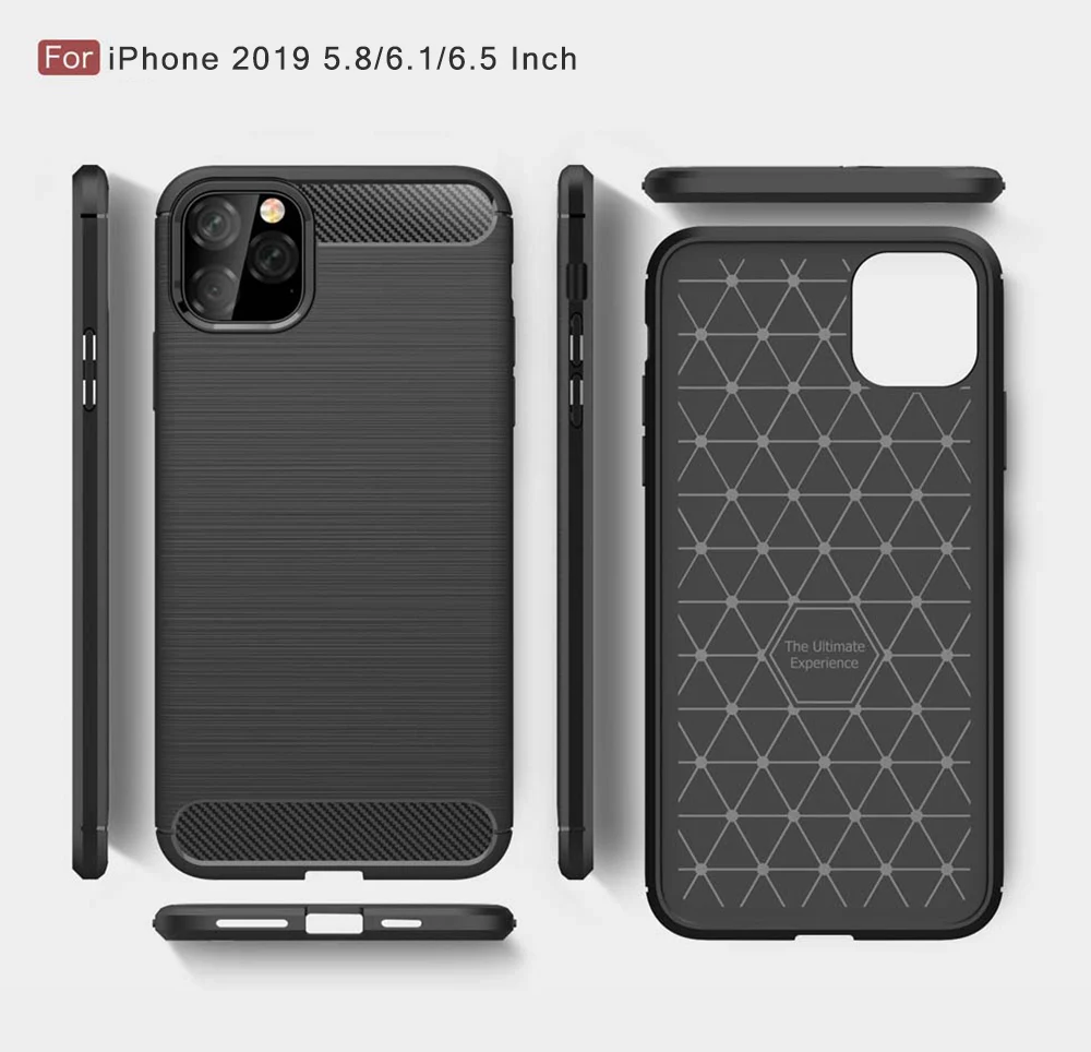 Мягкий чехол для iPhone 11, чехол для iPhone 11 Pro, чехол, роскошный бампер для iPhone 11 Pro MAX, чехол, мягкий силиконовый чехол из ТПУ