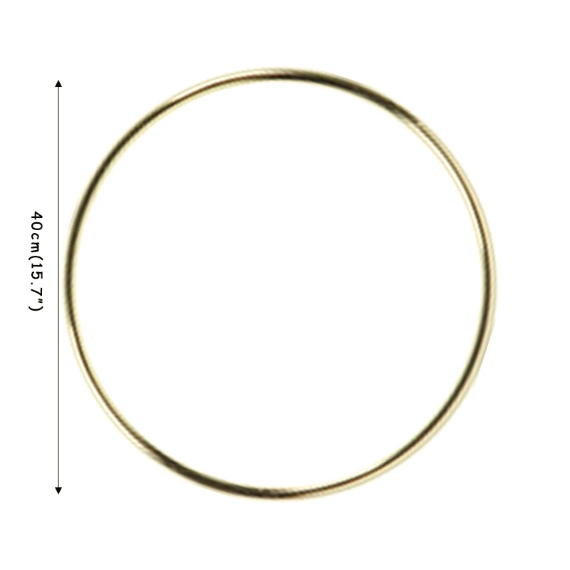 

CYUAN DIY 10-40cm Iron Metal Ring Wooden Crafts Garland Flowers for Eid Mubarak Ramadan Party Decoration Gift Wedding Home Decor