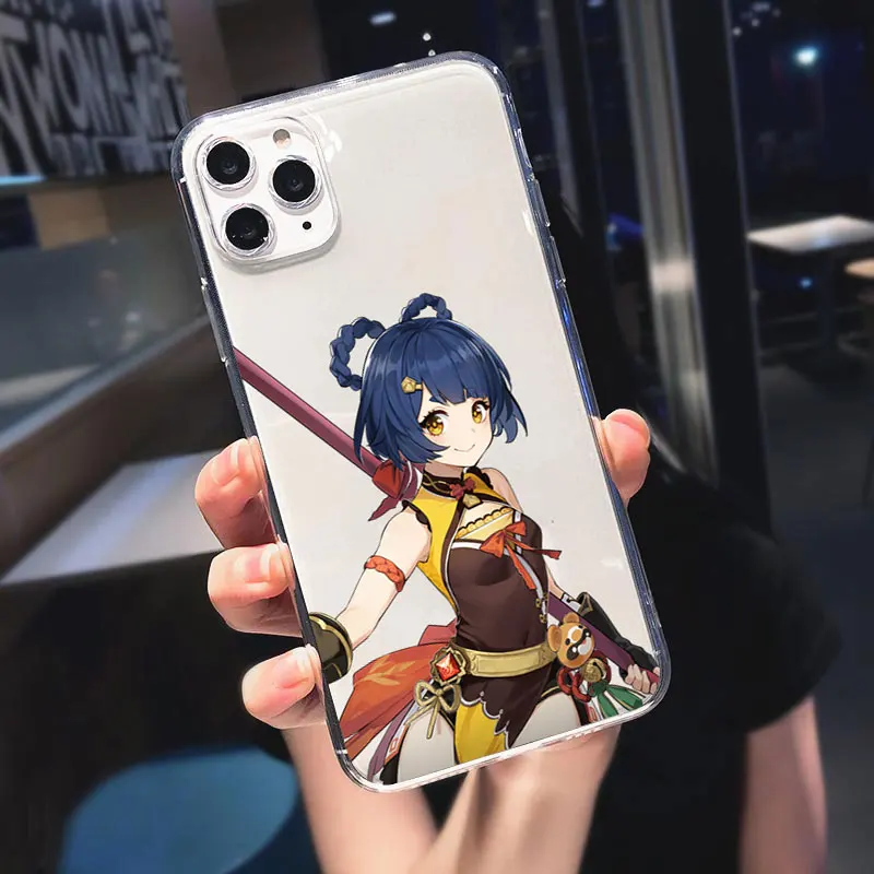 Fashion Cartoon Cute Genshin Impact Soft Silicone Phone Case Cover For iPhone 11 Pro Max X XS MAX XR 6s 7 8 Plus Cover Fundas