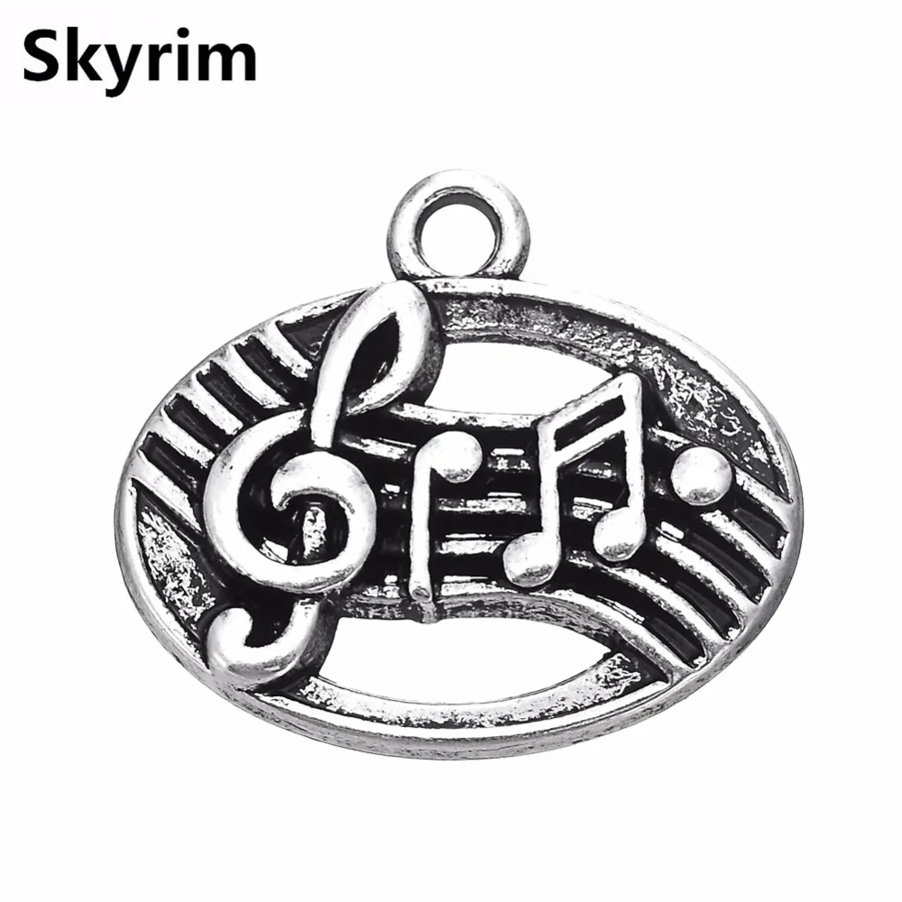 Skyrim винтажные музыкальные ноты подвески панды металлические изделия аксессуары