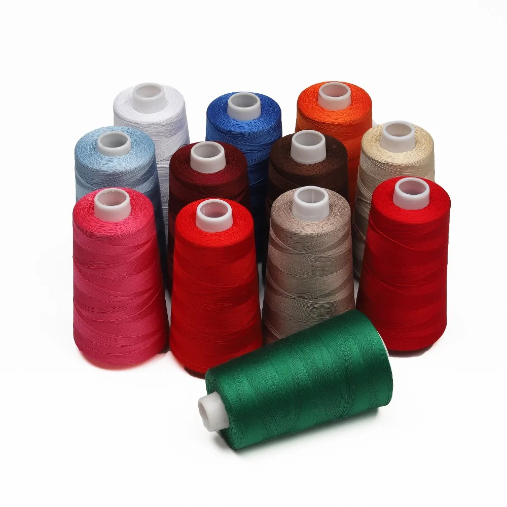 Mercerized and Singed 40S/3 2500M Cotton квилтинг Thread 40WT Универсальный пошив изготовлен из 100%