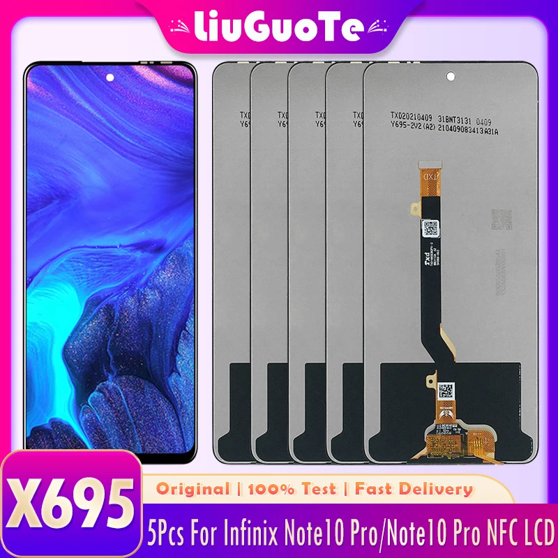 5 шт. 6 95 &quotоригинальный для Infinix Note 10 Pro X695 ЖК-дисплей кодирующий преобразователь