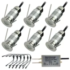 Светодиодный светильник для палубы, водонепроницаемый, IP67, встраиваемый светильник для лестницы, подземный светильник, освещение для сада, дорожки, лестницы, патио, 12 В постоянного тока, с трансформатором