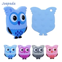 joepada 1pc silicone teethers animal owl food grade bpa free for baby teething chew charms silicone teether beads toy diy gift