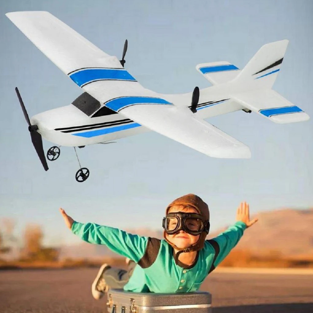 

Beginner Electric Airplane RC RTF Epp Foam UAV Remote Control Glider Plane Kit Cassna 182 Aircraf More Battery Increase Fly Time