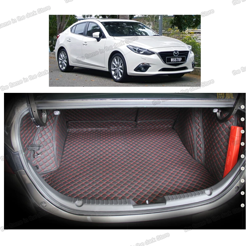 Lsrtw2017 кожаный коврик для багажника автомобиля грузового лайнера mazda 3 2014 2015 2016 2017