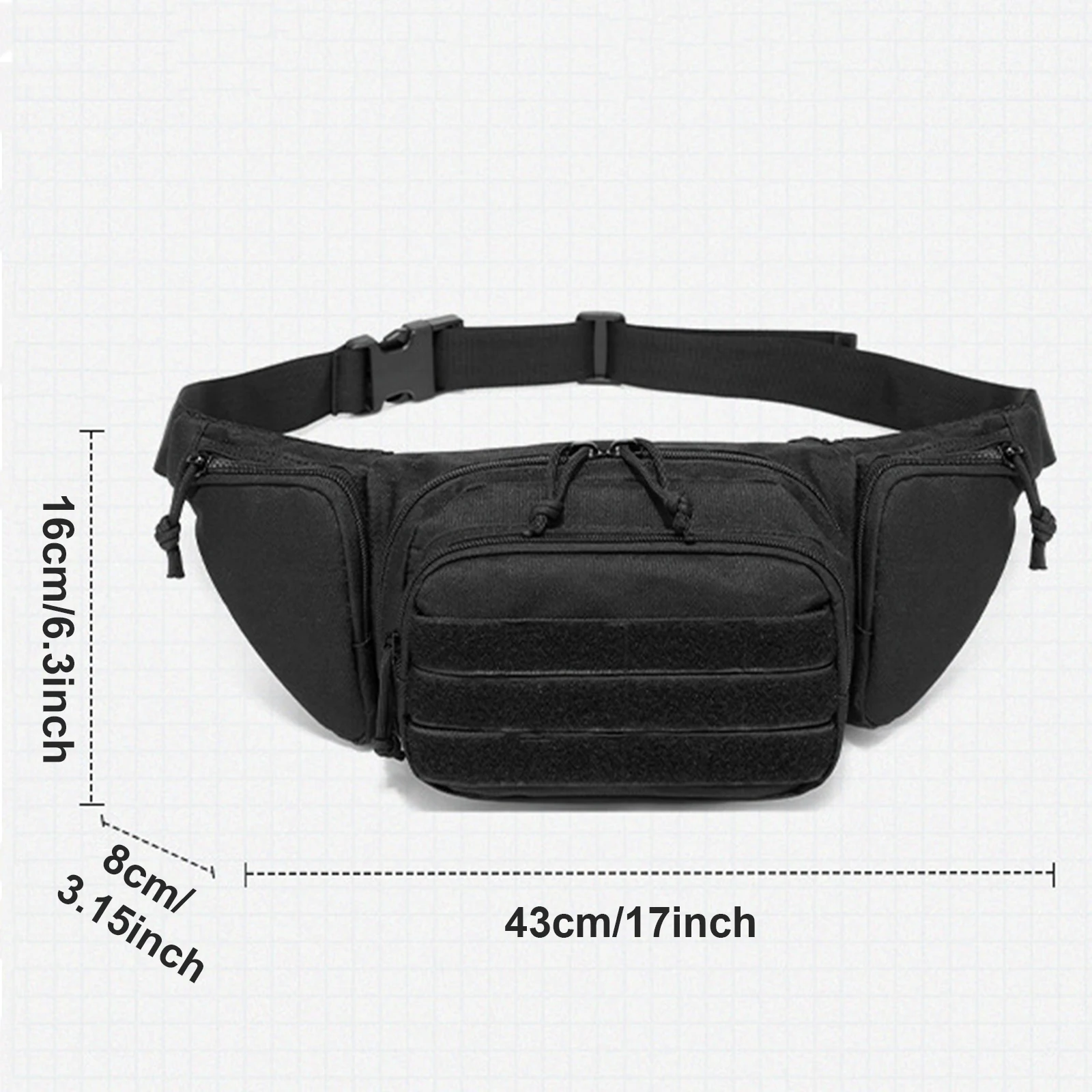 

Tactical Fanny Pack Waist Bag Concealed Gun Carry Pouch Military Pistol Holster Purse Travel Sling Shoulder Bags for Outdoor