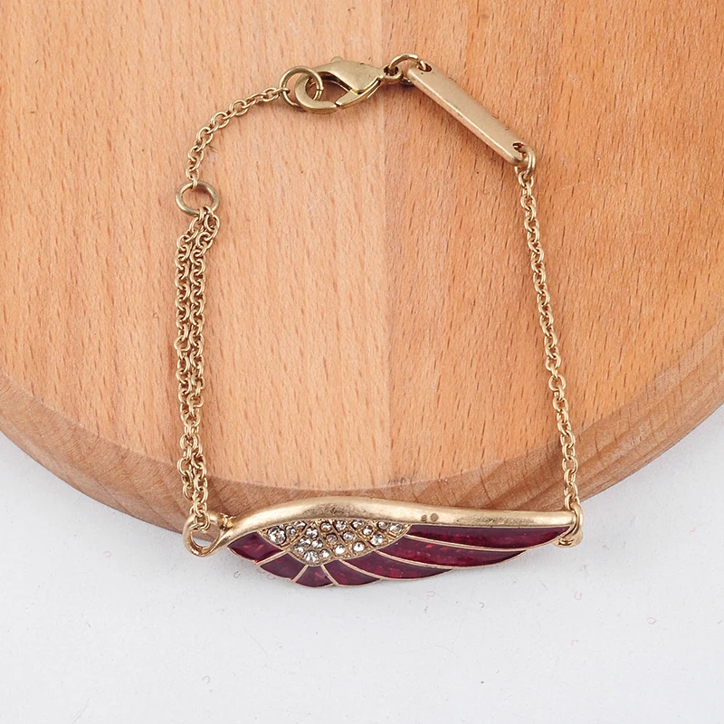 Богемный этнический золотой цвет 2 цвета крыло браслет для женщин ручной работы