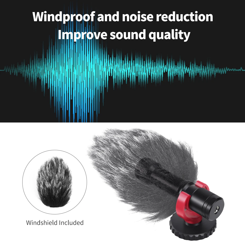 K &amp F CONCEPT Video Vlog Kit с кардиоидным микрофоном шумоподавлением держатель для