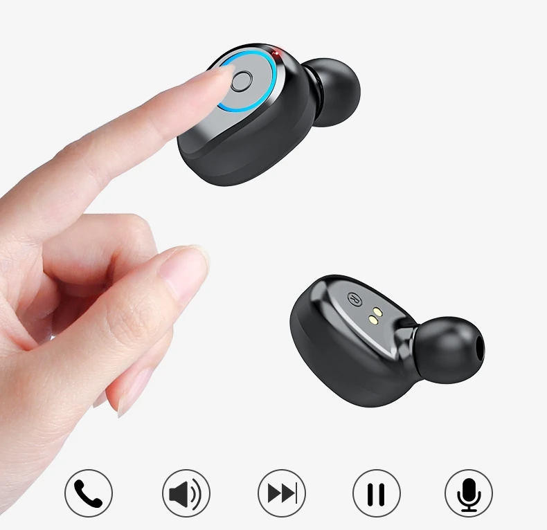 Наушники для ТВ Беспроводной, bluetooth-гарнитура с микрофоном стерео наушники мини в ухо двойной микрофон с зарядной коробкой