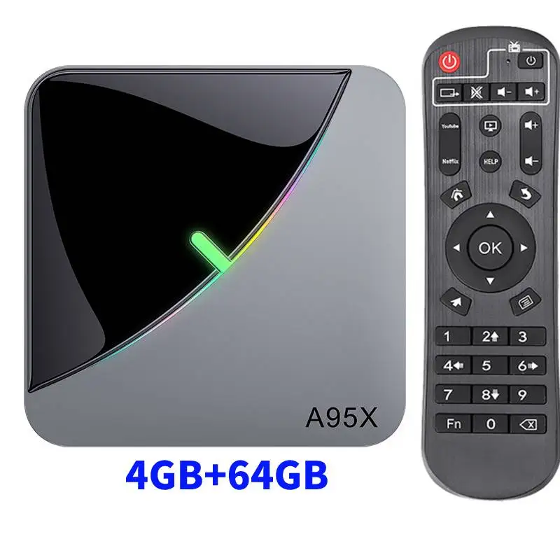 464 RGB светильник Android 9,0 ТВ приставка Amlogic S905X3 A95X F3 Air Max 4 Гб ОЗУ 64 Гб ПЗУ A95X F3 ТВ приставка Smart 8K медиаплеер двойной Wifi 1G8G - Цвет: 464