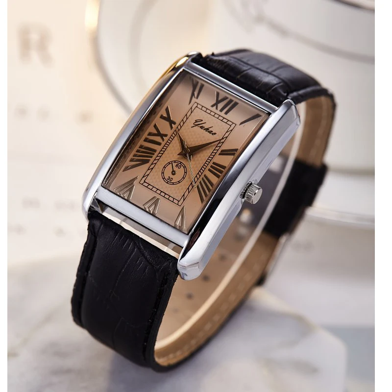 Высококачественные элегантные часы для пар корейские модные с квадратным