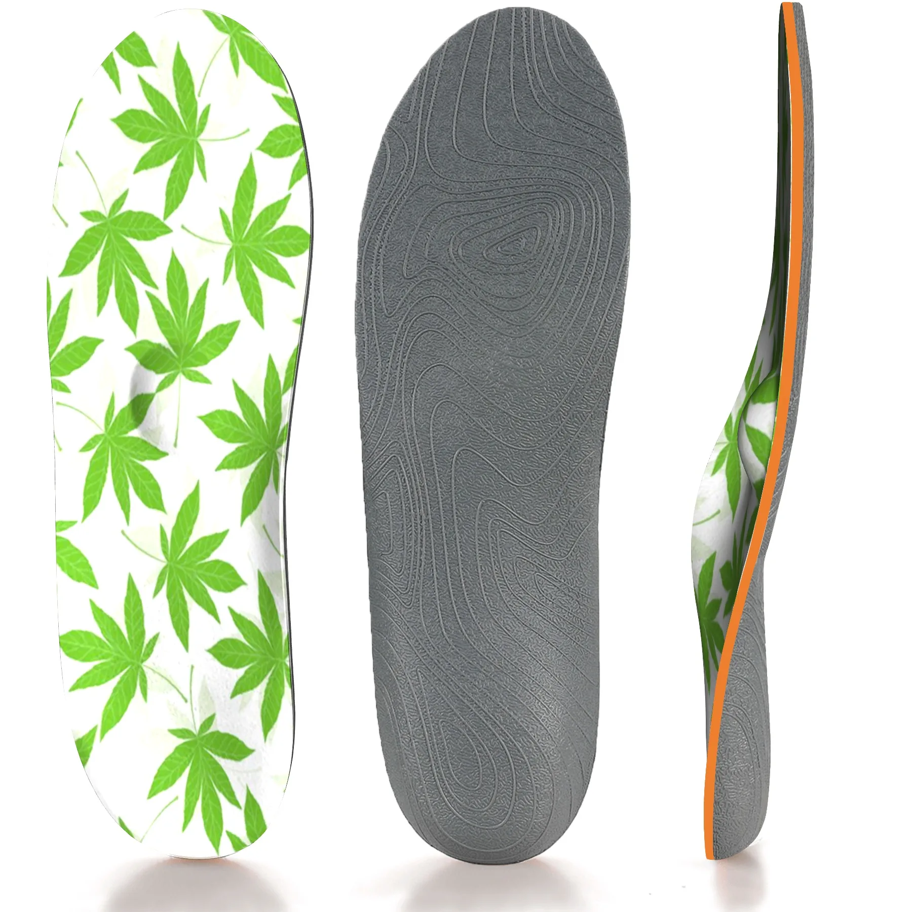 IFITNA  DECOR Insoles Shock Absorption Running Personality Insoles Gentleman Shoes