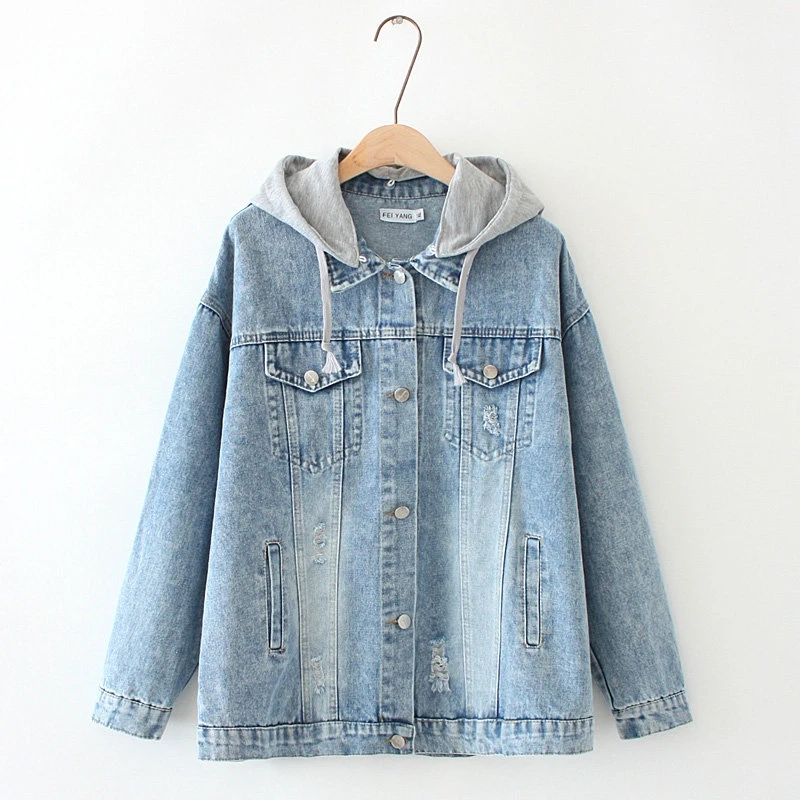 

Женское осенне-зимнее длинное пальто с капюшоном, джинсовая куртка-Тренч, парка, верхняя одежда