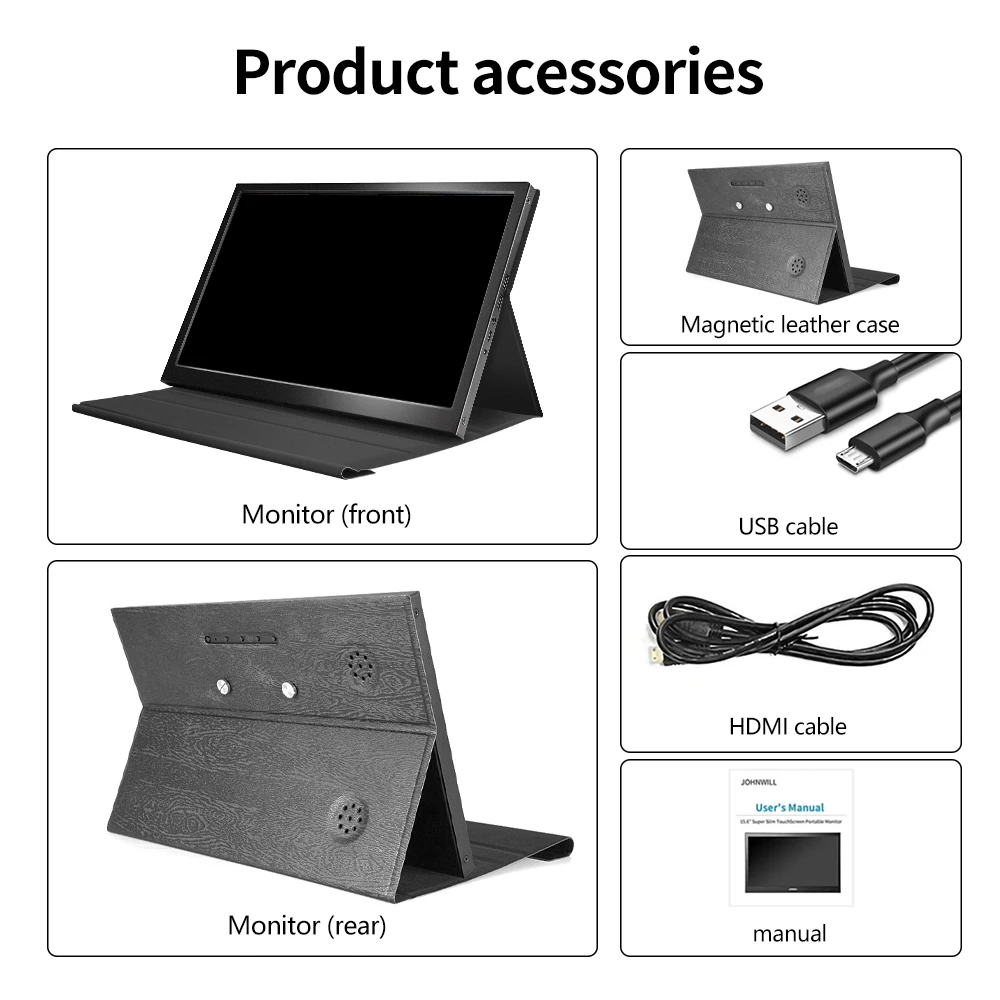 pc monitor 15 6″ touch portable monitor usb hdmi 1080p monitor gamer computer touch monitor for ps4 switch xbox one laptop phone free global s