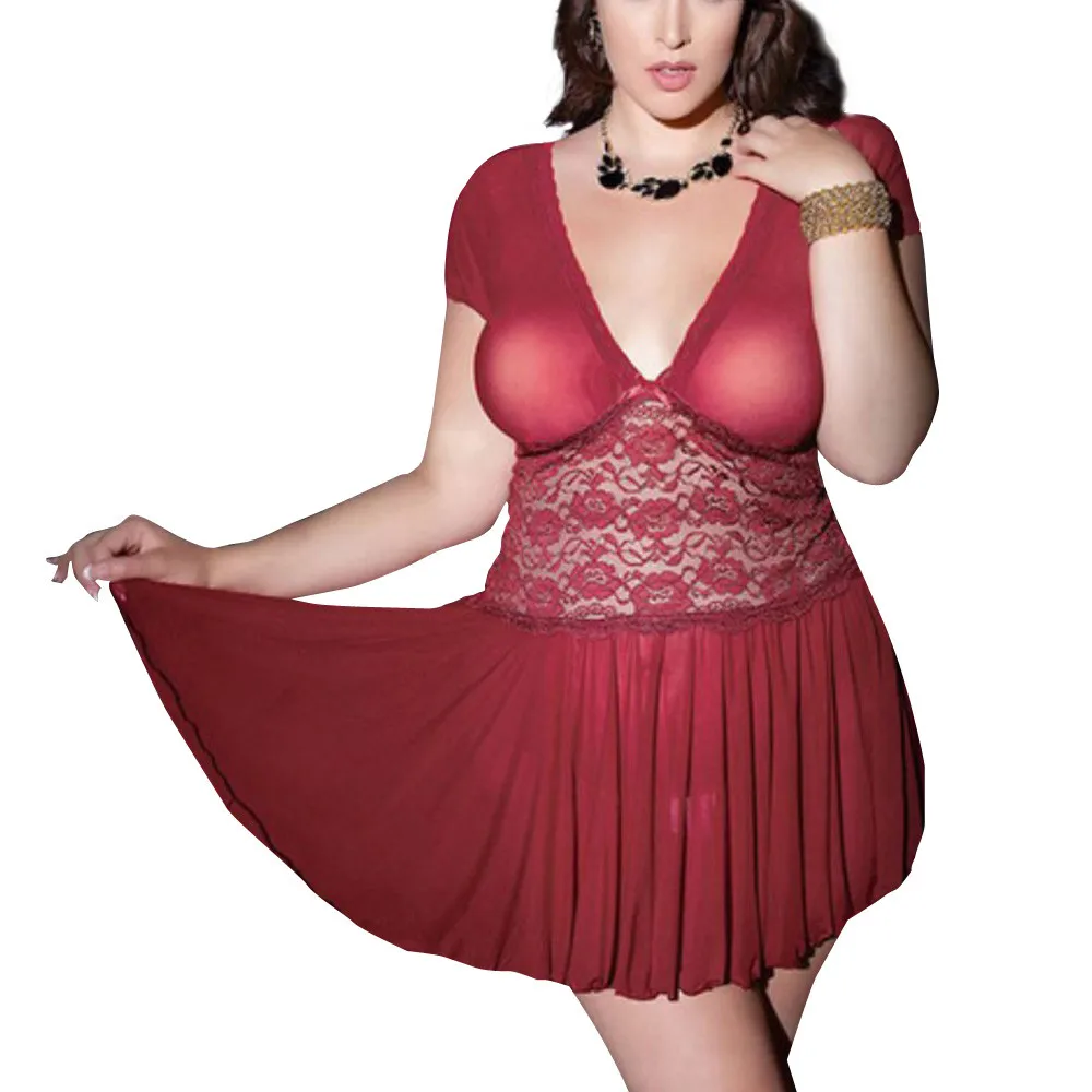 Кружевная ночная рубашка Для женщин + стринги сна платье Ночная одежда для