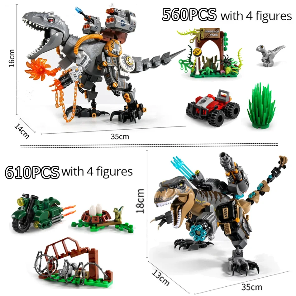 Конструктор Mengwoha Jurassic Reload тираннозавр рекс динозавр мир с фигурками парк