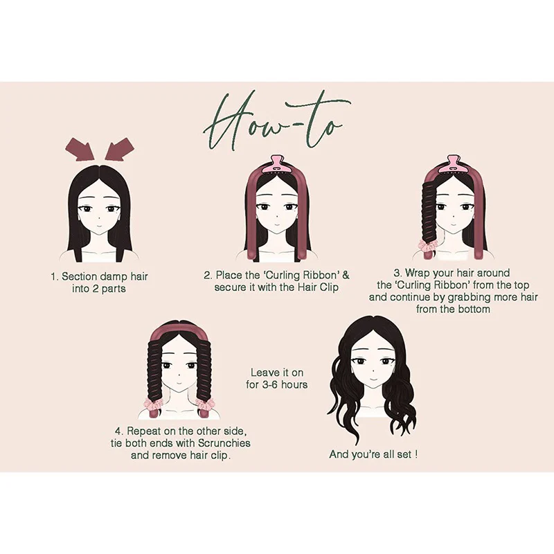 

Sleeping Hair Rollers Flexible Curling Rods Magic Wave Hair Curler No Heat Spiral Pear Flower Curling Iron Modeling Accessories